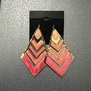 Dangle style earrings.